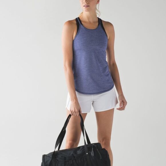 Lululemon Fast As Light Singlet Heathered Emperor Blue Size 10 - Picture 2 of 12